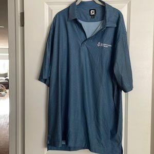 Footjoy Blue gingham northern trust polo
